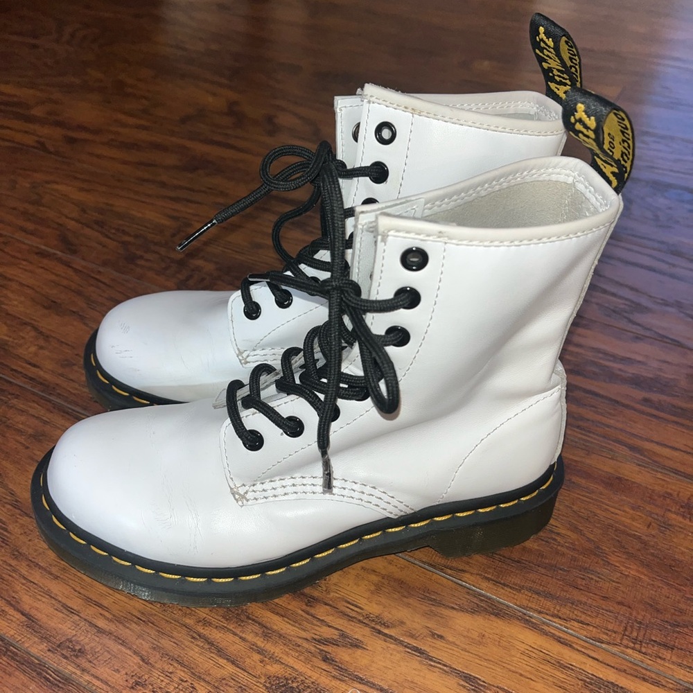 White Dr. Marten Boots
